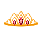 ikon Golden Tiaras with Gemstones