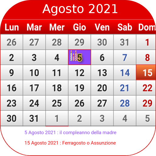 Italia Calendario 2021 आइकन