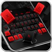 Schwarz Rot Tastatur icon