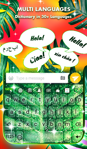 Tropical Rain Live Wallpaper & Animated Keyboard screenshot 4