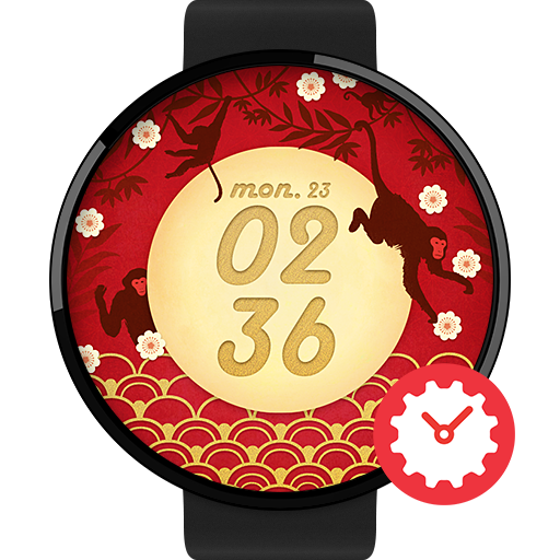 Red Monkey watchface by Mowmow icon