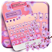 SMS-Rosa-Blumen-Thema-Tastatur icon
