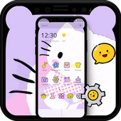 ikon Custom Norch Ears Kitty Theme untuk iPhone X