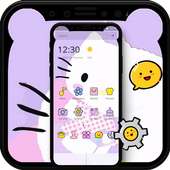 Custom Norch Ears Kitty Theme for iPhone X on 9Apps