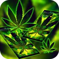 Green Flaming Leaf Weed Theme on 9Apps