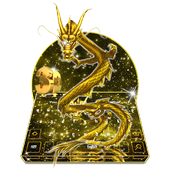 3D Gold Dragon Keyboard icon