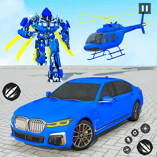 Flying Car Robot Game - Robot Transforming Games icon