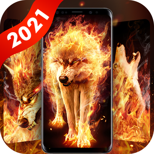 Fire Wolf Live Wallpaper &amp; Launcher Themes icon