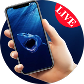 Dangerous shark catching up live wallpaper icon