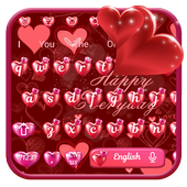 Red Peach Heart Keyboard icon