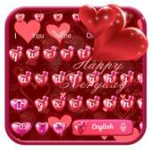 Red Peach Heart Keyboard on 9Apps