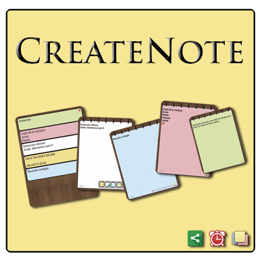 CreateNote: Notes, Alarm, Colors, Text to Speech icon