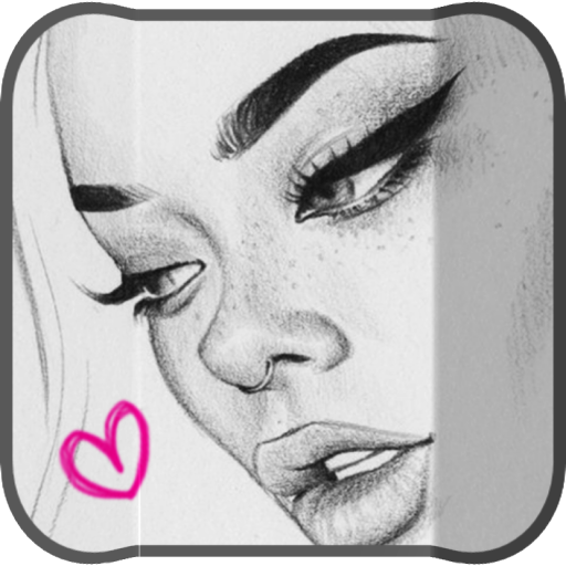 Pencil drawings. Charcoal shading icon