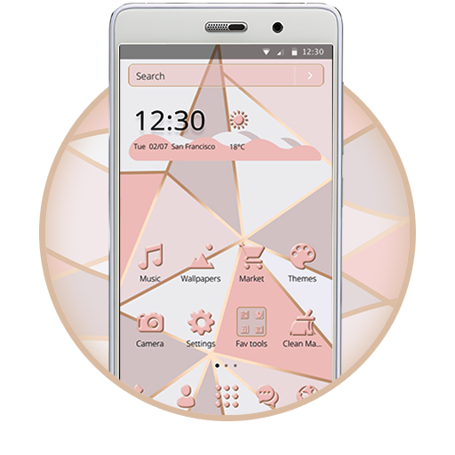 ikon Tema Warna Merah Muda Pastel