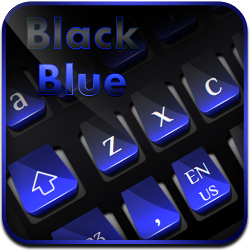 Cool Black Blue Keyboard icon