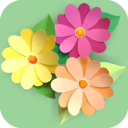 Paper Flower Craft Instruction icon