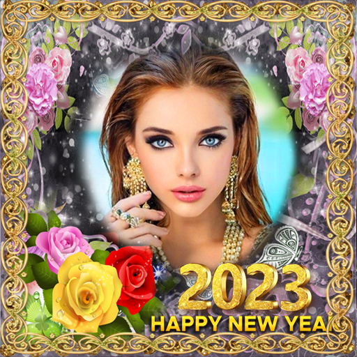 New year photo frame 2023 icon