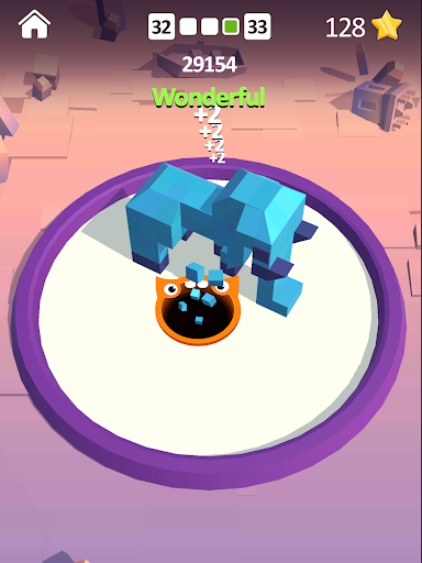 Shooting hole - collect cubes with 3d hole io game screenshot 6