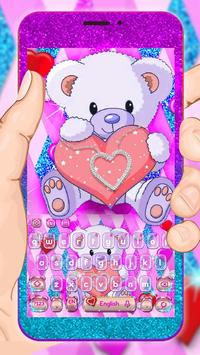 Kawaii  Bear Keyboard Theme screenshot 1