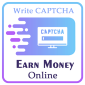 Typing jobs, Write captcha earn money icon