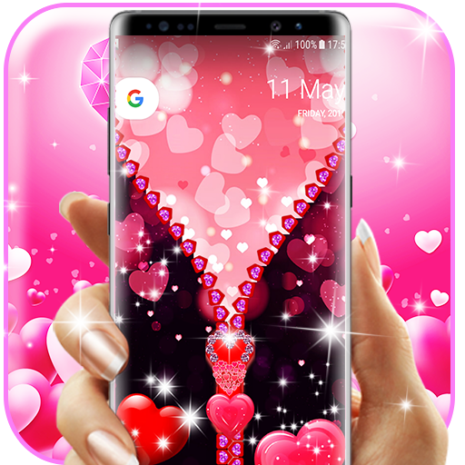Love zipper lock screen icon