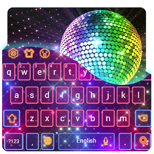 Sparkling Neon Disco Keyboard icon