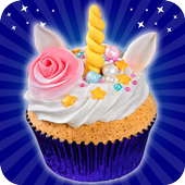 Unicorn Cupcakes - Colorful Food Cooking icon