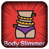 Slim fit slim face with body shaper icon