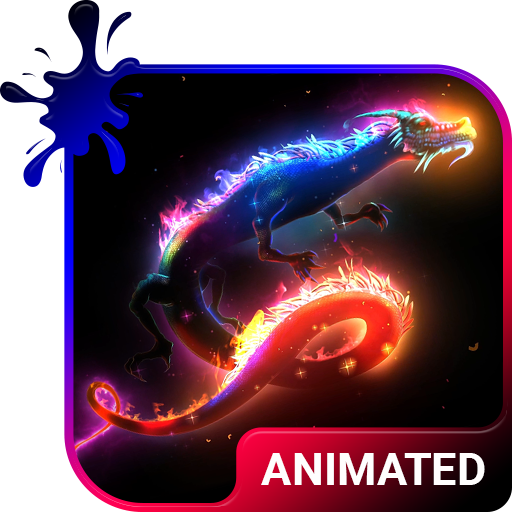 Neon Dragon Animated Keyboard   Live Wallpaper icon