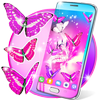 Pink butterfly live wallpaper icon