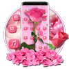 3d pink rose theme icon