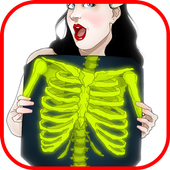 X ray cloth scan Camera prank icon