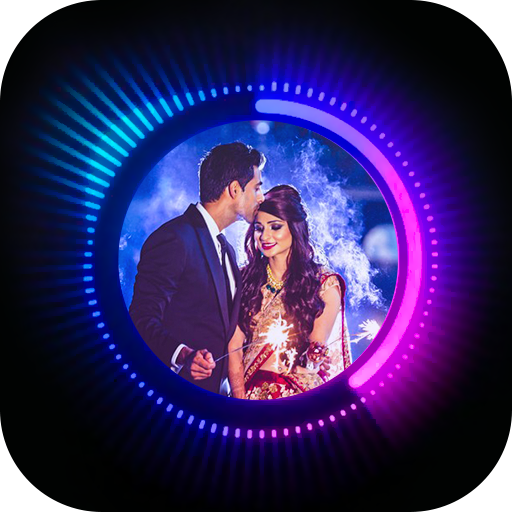 Love photo effect lyrical video maker with music icon