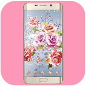 Colorful flower wallpaper theme أيقونة