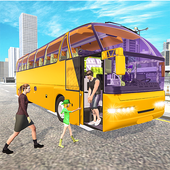 Futuristic School Bus Driving icon