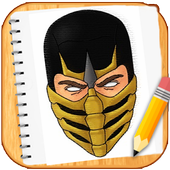 how to draw mortal kombat sub zero icon