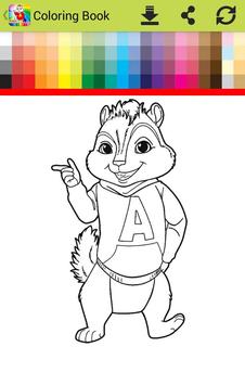 Coloring Alvin go screenshot 1
