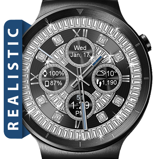 Diamond Glitz HD WatchFace Widget &amp; Live Wallpaper icon