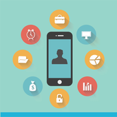 Mobile app Store أيقونة