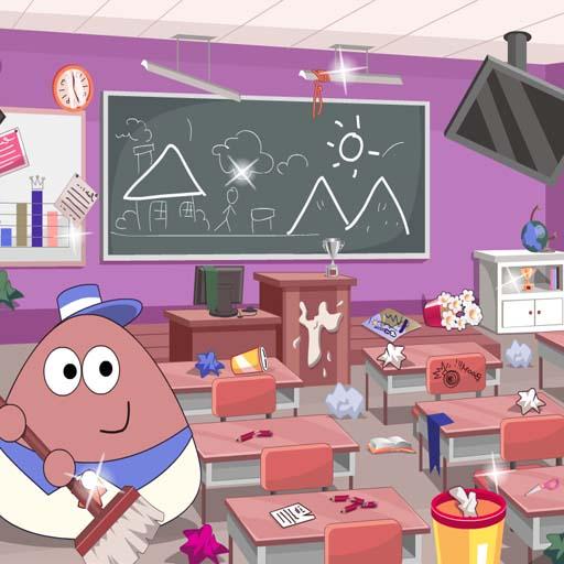 Games cleaning school icon