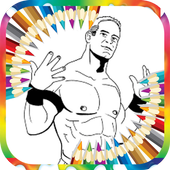 Coloring Page WWE icon