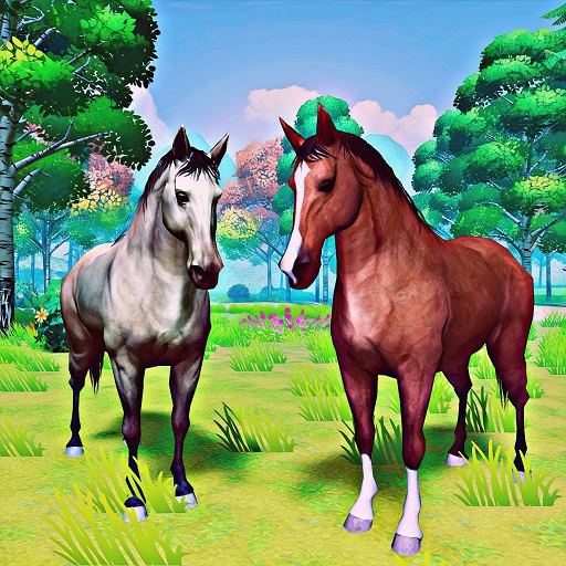 Wild Horse Simulator : Horse Family Riding Game icon