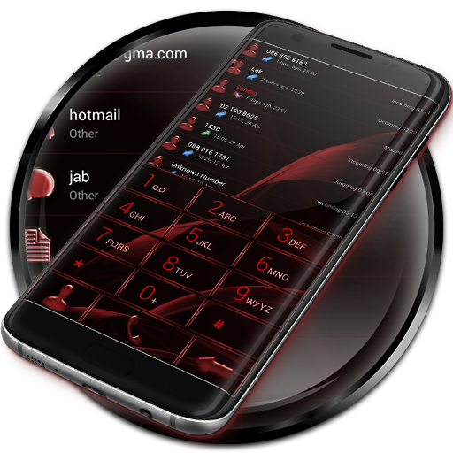Dialer MetalGate Red Theme icon