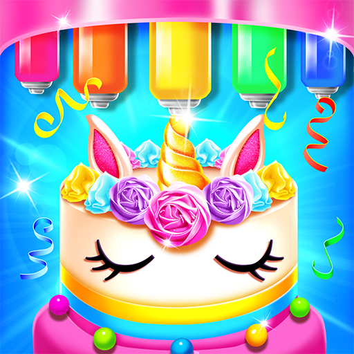 Rainbow Glitter Birthday Cake Maker - Baking Games icon