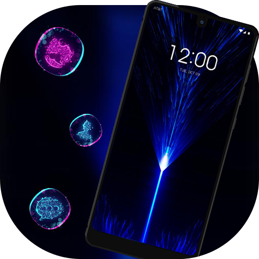 Tech theme blue light wallpaper icon