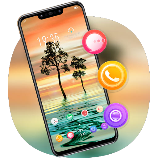 Abstract theme Reflection in trees icon