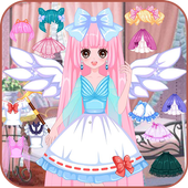 Dress up princess doll icon