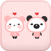 Pink Love go launcher theme icon
