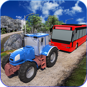Pull Tractor Heavy Duty: Chained Towing Bus 3D icon
