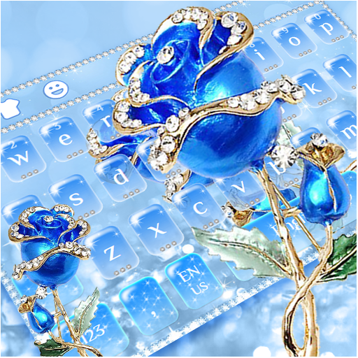 Blue Rose Diamond Keyboard icon